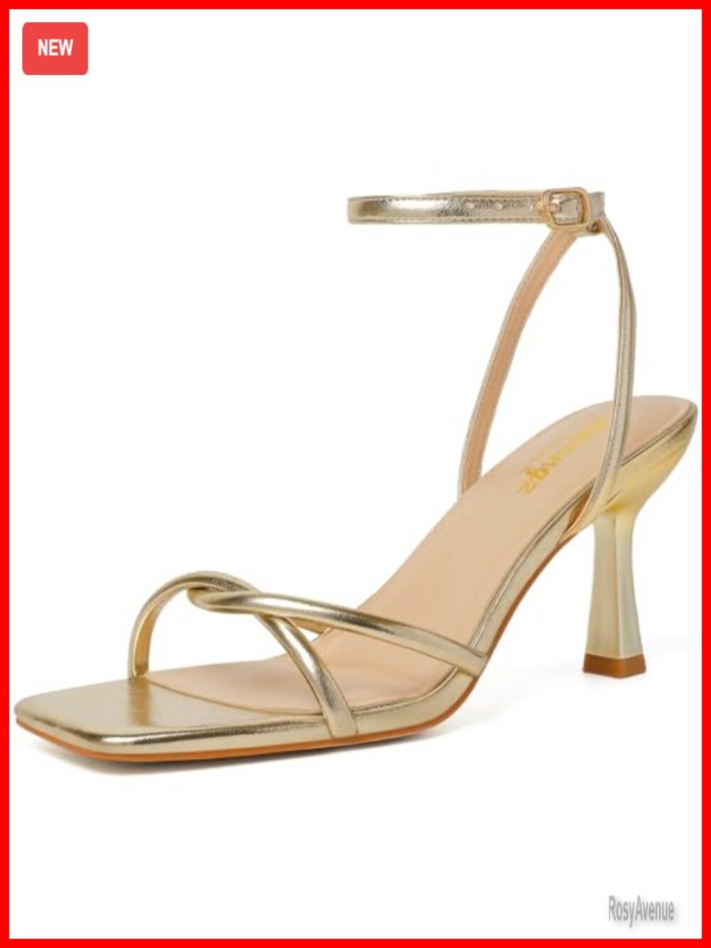 Strappy Kitten Heels Square Open Toe Ankle Strap Lace Up Dress Sandals